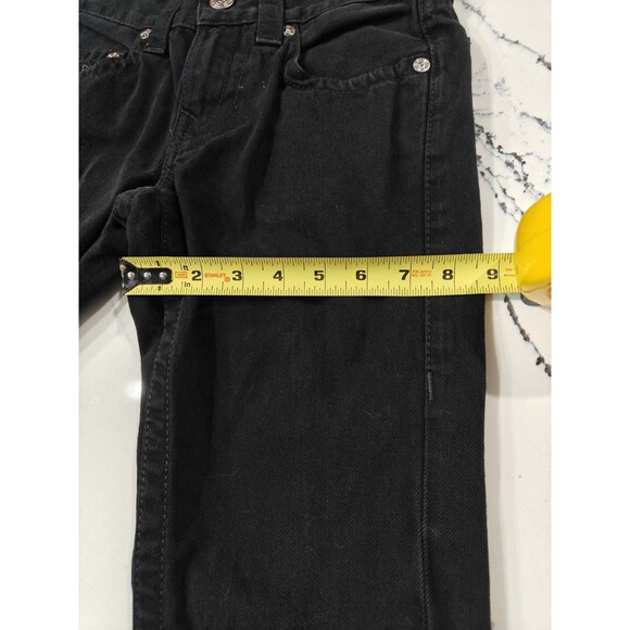 True Religion Jeans Women’s Size 27 Black Denim Skinny World Tour White Stitch - Picture 7 of 13